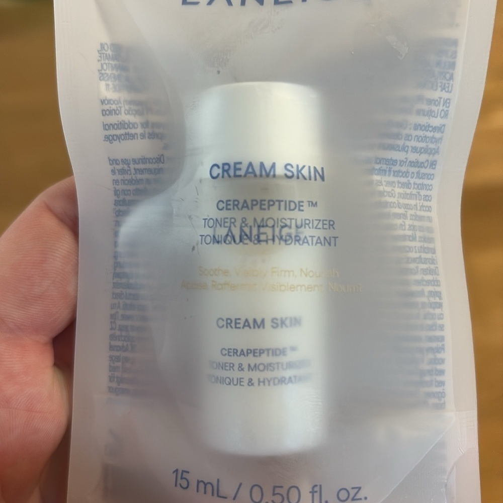 NWT Laneige Cream Skin Cerapeptide Toner + Moisturizer 15mL - Picture 10 of 10